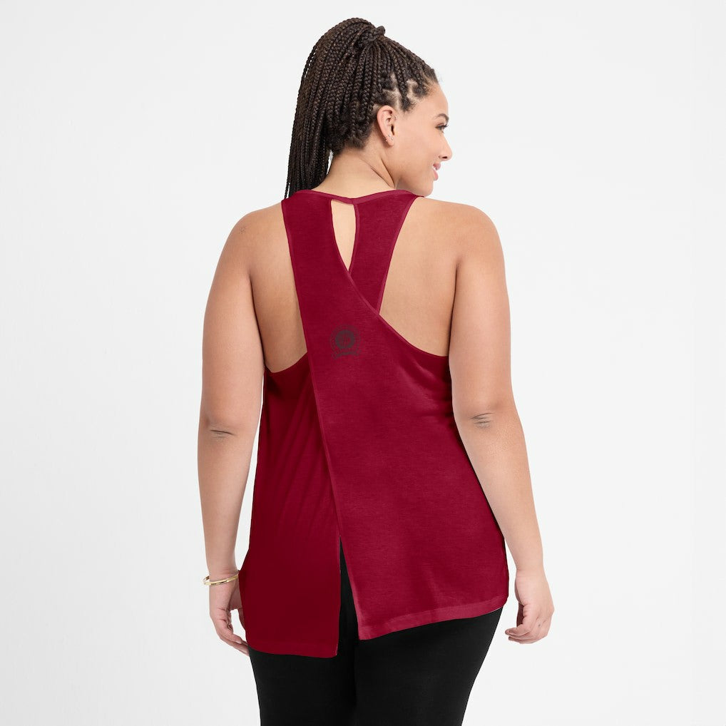 Washington Commanders Nike Women's Glory Open-Back Crisscross Dri-FIT Tank Top