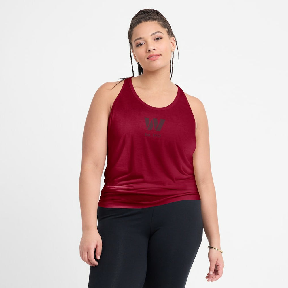 Washington Commanders Nike Women's Glory Open-Back Crisscross Dri-FIT Tank Top