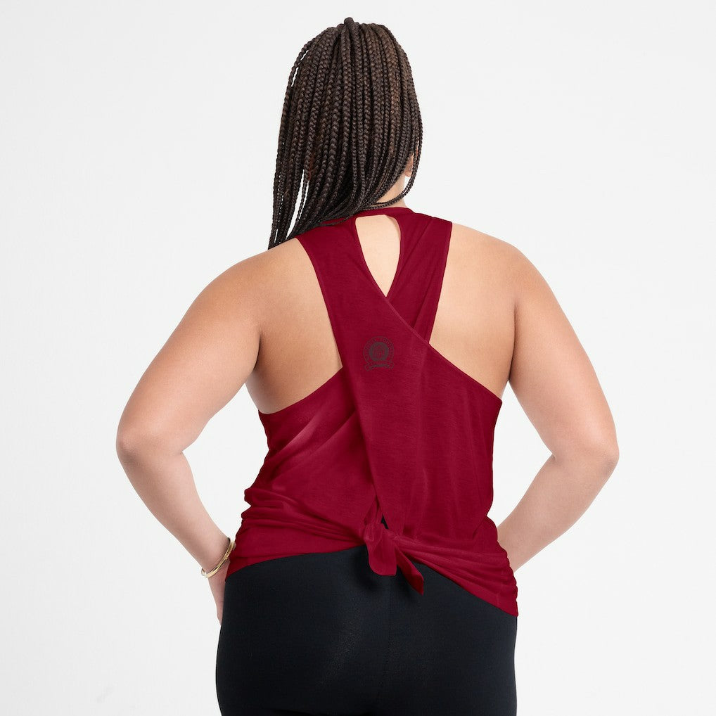 Washington Commanders Nike Women's Glory Open-Back Crisscross Dri-FIT Tank Top