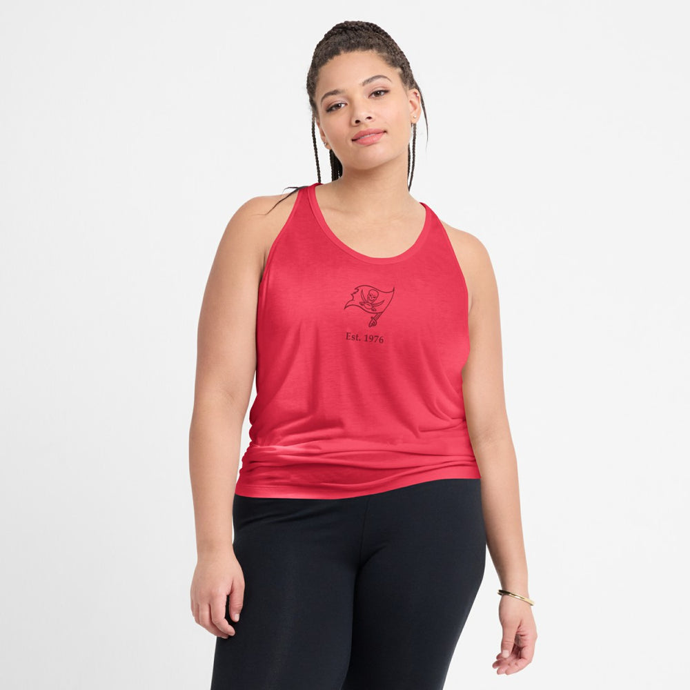 Tampa Bay Buccaneers Nike Women's Glory Open-Back Crisscross Dri-FIT Tank Top