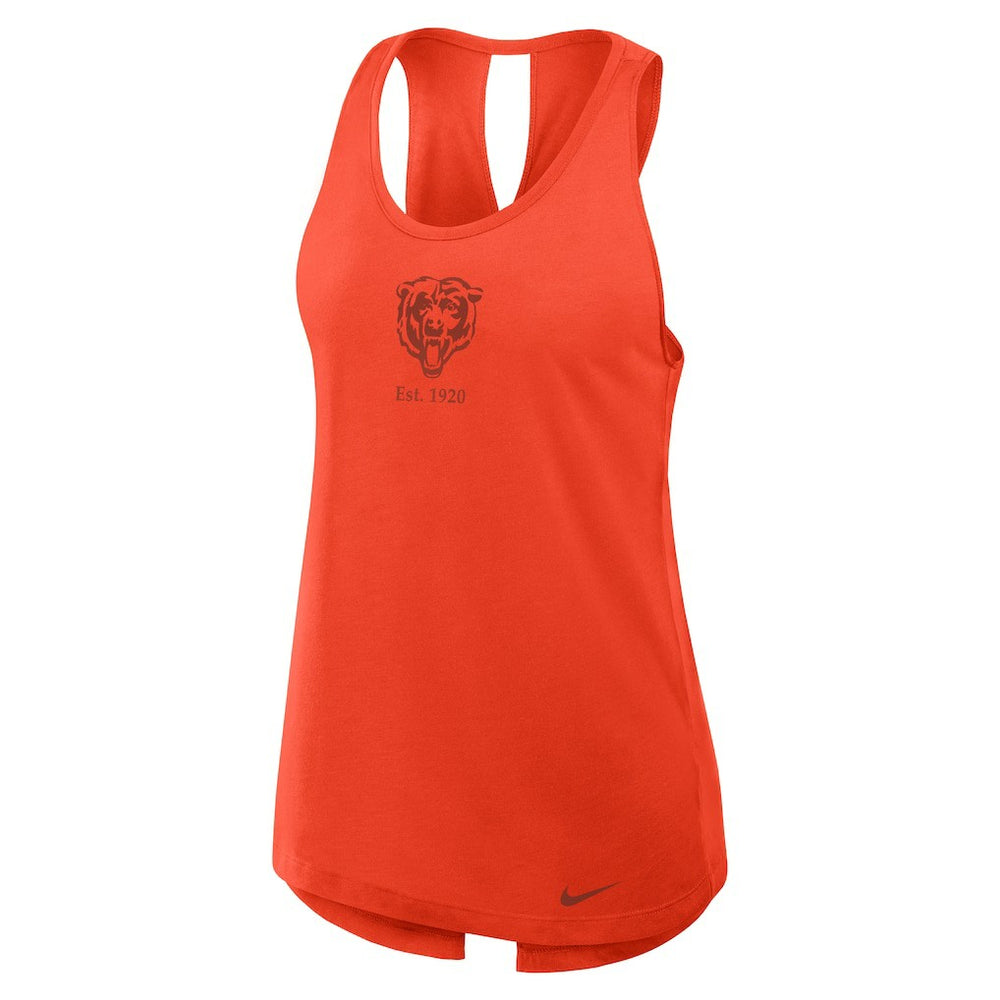 Chicago Bears Nike Women's Glory Open-Back Crisscross Dri-FIT Tank Top