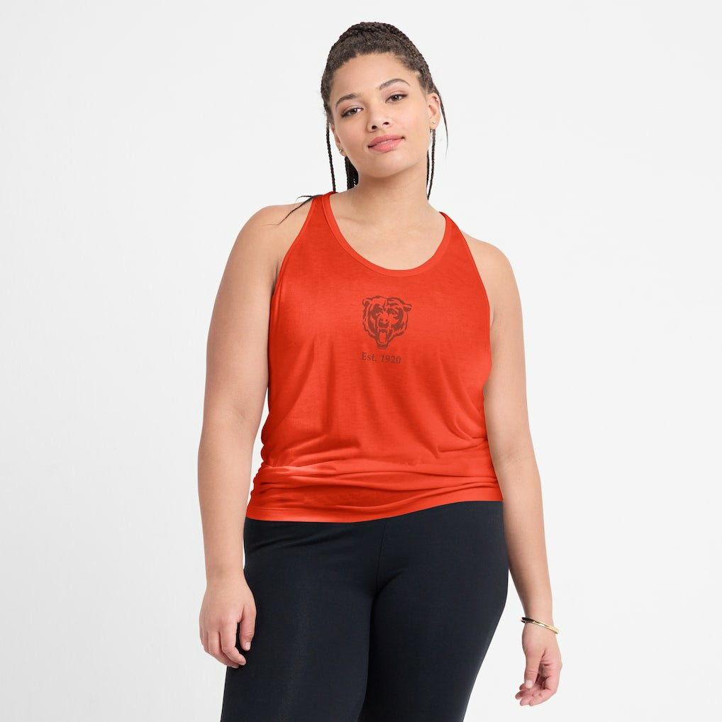 Chicago Bears Nike Women's Glory Open-Back Crisscross Dri-FIT Tank Top