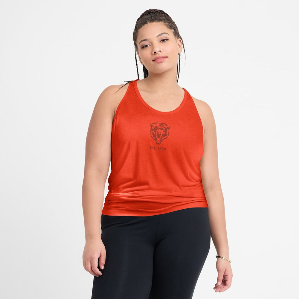 Chicago Bears Nike Women's Glory Open-Back Crisscross Dri-FIT Tank Top