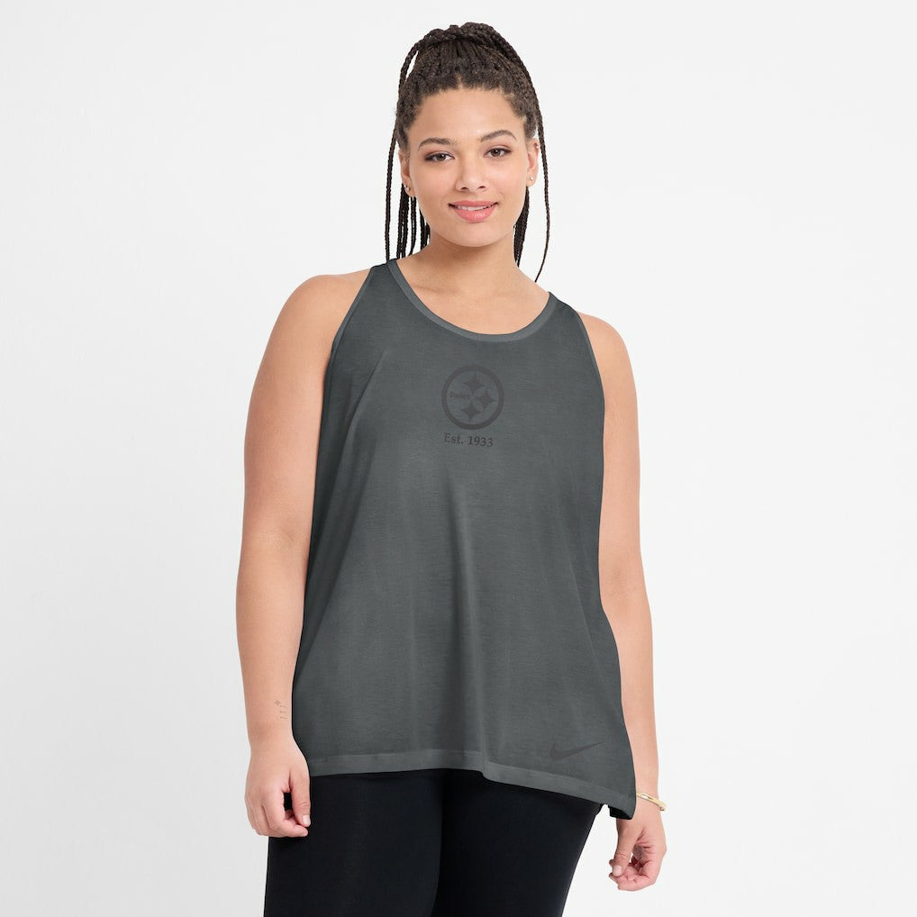 Pittsburgh Steelers Nike Women's Glory Open-Back Crisscross Dri-FIT Tank Top