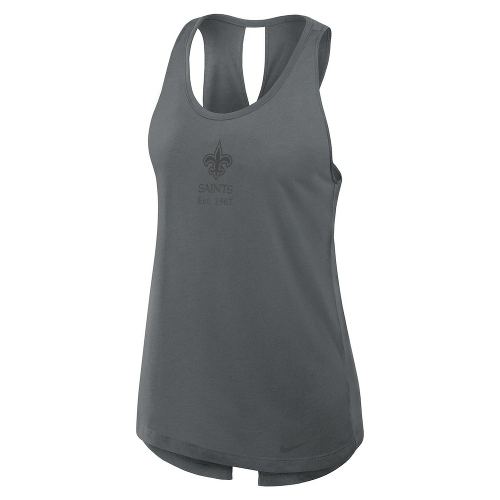 New Orleans Saints Nike Women's Glory Open-Back Crisscross Dri-FIT Tank Top