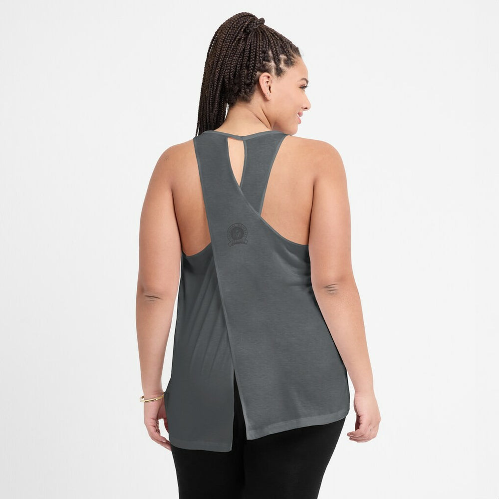 Las Vegas Raiders Nike Women's Glory Open-Back Crisscross Dri-FIT Tank Top