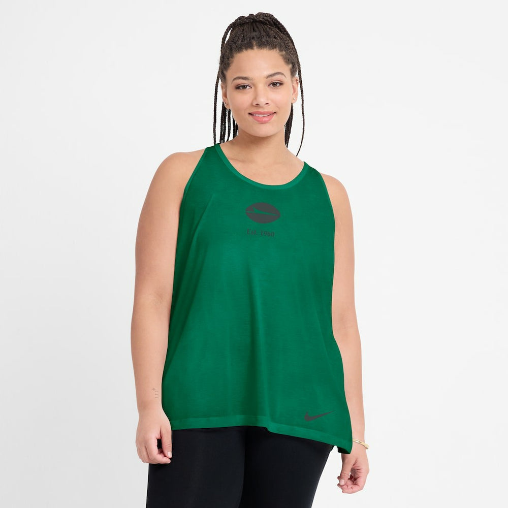 New York Jets Nike Women's Glory Open-Back Crisscross Dri-FIT Tank Top