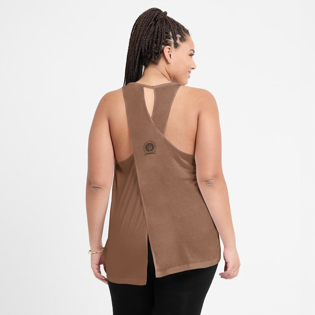Cleveland Browns Nike Women's Glory Open-Back Crisscross Dri-FIT Tank Top