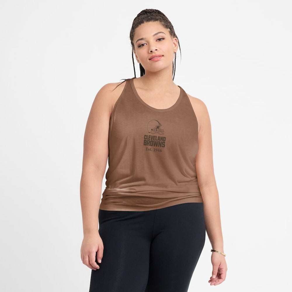 Cleveland Browns Nike Women's Glory Open-Back Crisscross Dri-FIT Tank Top