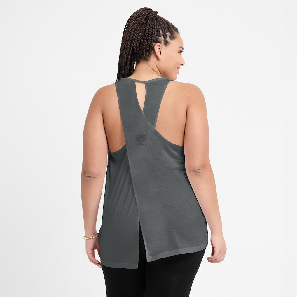 Carolina Panthers Nike Women's Glory Open-Back Crisscross Dri-FIT Tank Top