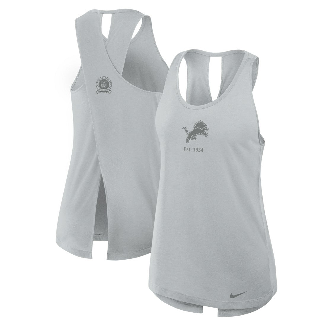 Detroit Lions Nike Women's Glory Open-Back Crisscross Dri-FIT Tank Top