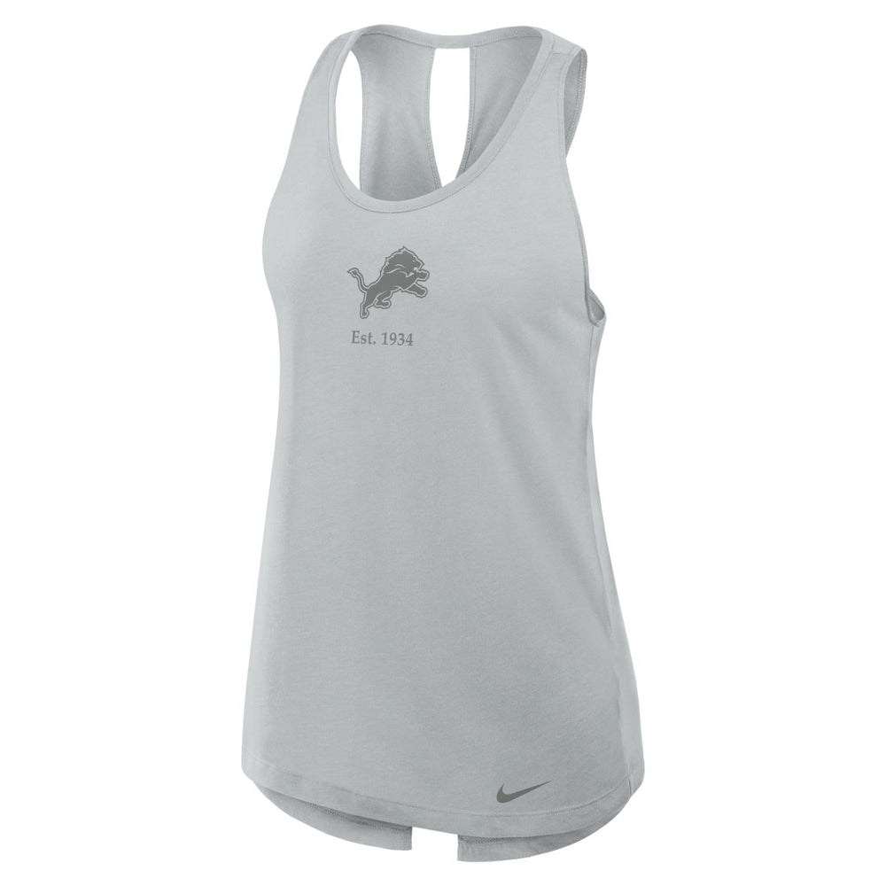 Detroit Lions Nike Women's Glory Open-Back Crisscross Dri-FIT Tank Top