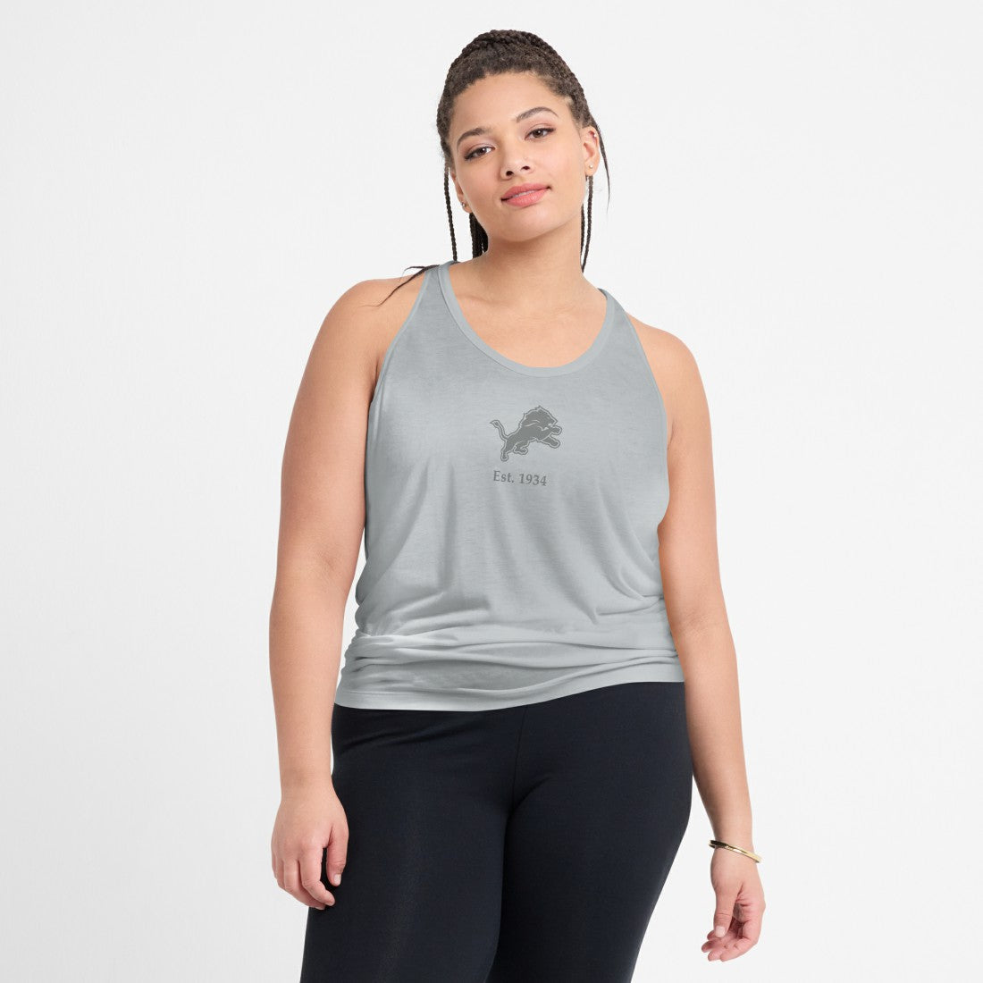 Detroit Lions Nike Women's Glory Open-Back Crisscross Dri-FIT Tank Top