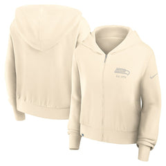 Seattle Seahawks Nike Women's Glory Cropped Full-Zip Hoodie