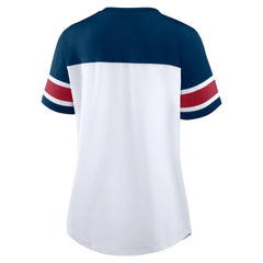 Houston Texans Fanatics Women's Athena Rhinestone Lace-Up V-Neck T-Shirt