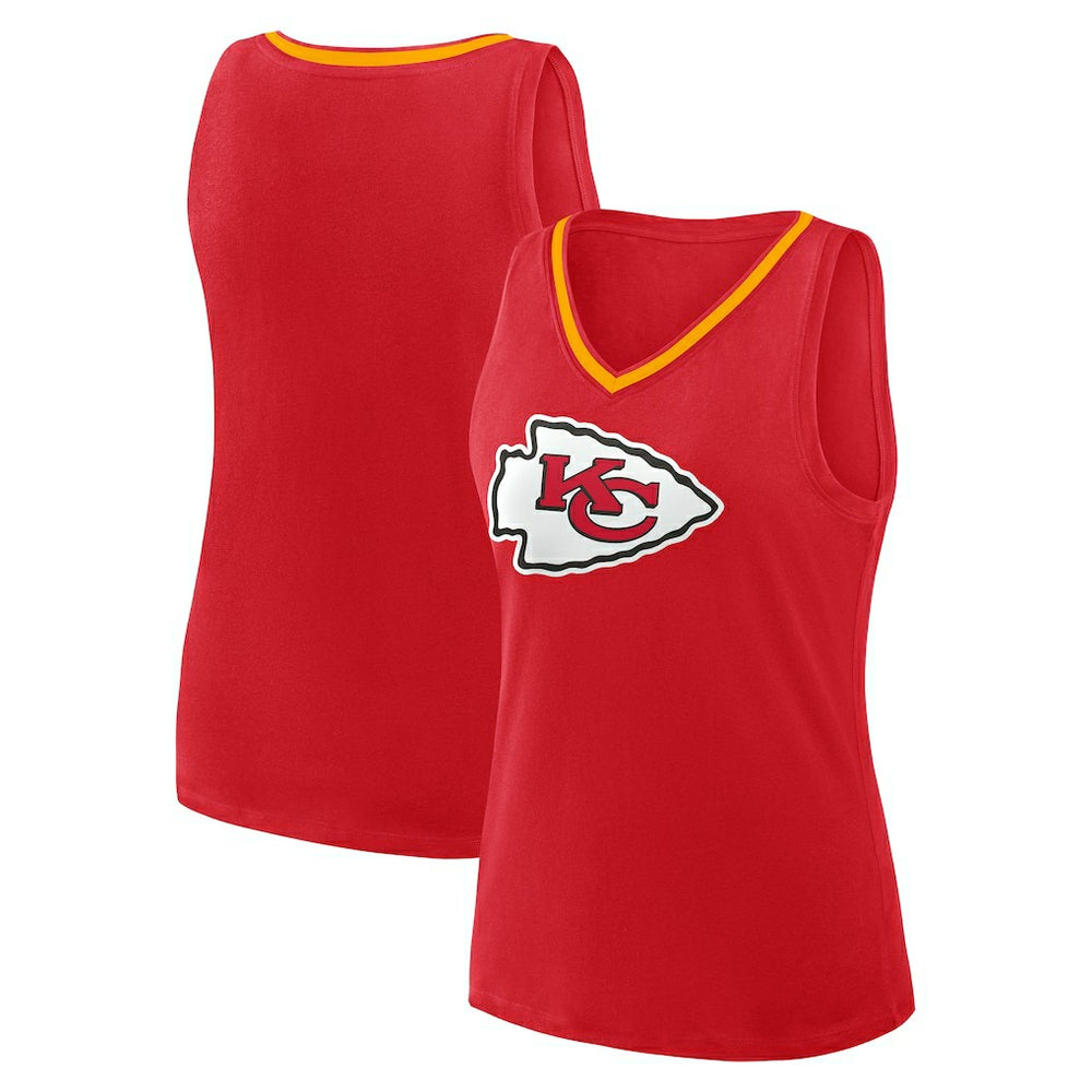 Kansas City Chiefs  Logo Athletic Women's Stellar Win V-Neck Tank Top