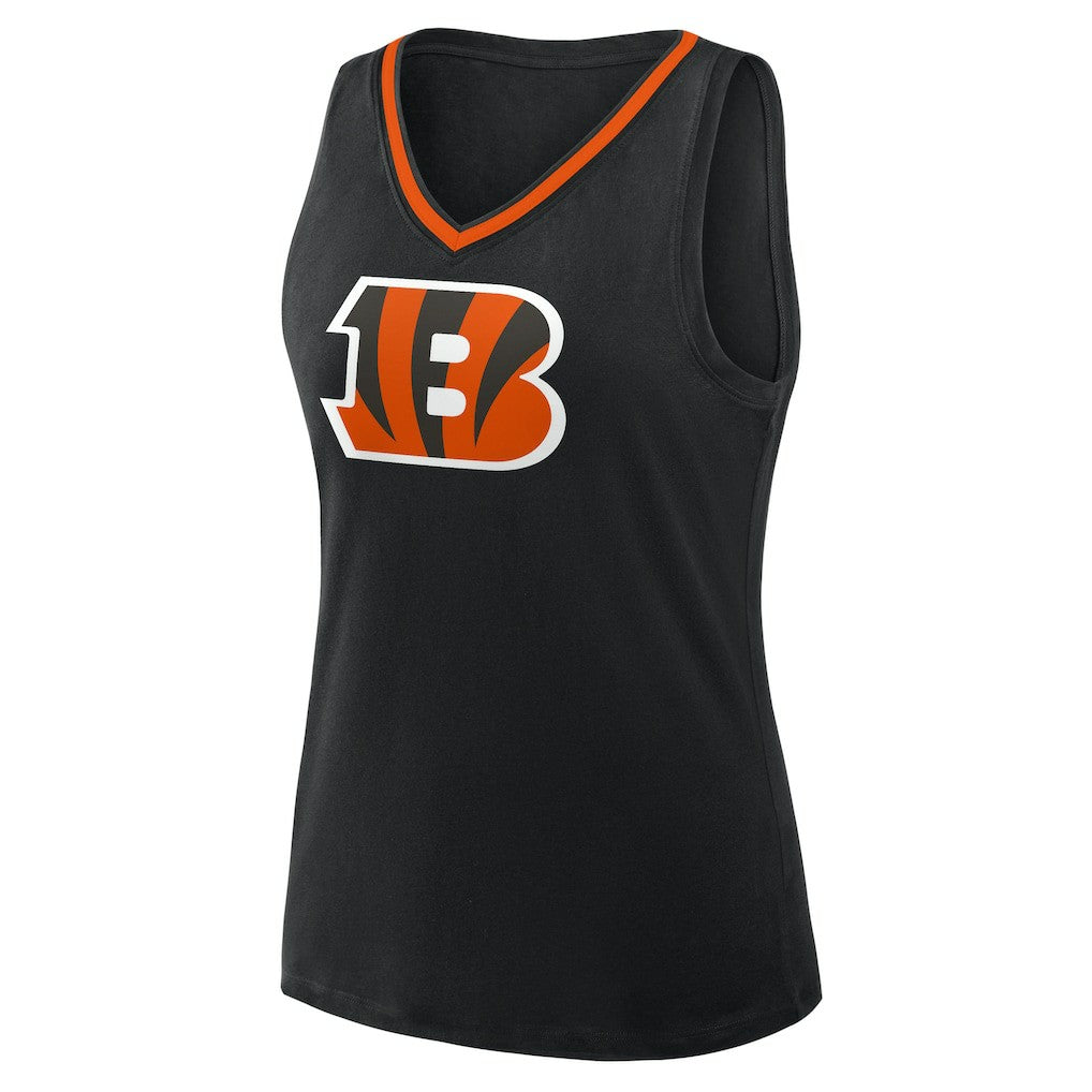 Cincinnati Bengals  Logo Athletic Women's Stellar Win V-Neck Tank Top