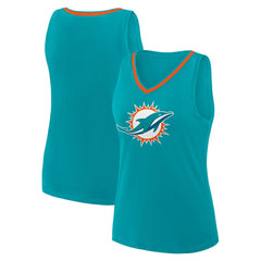 Miami Dolphins  Logo Athletic Women's Stellar Win V-Neck Tank Top