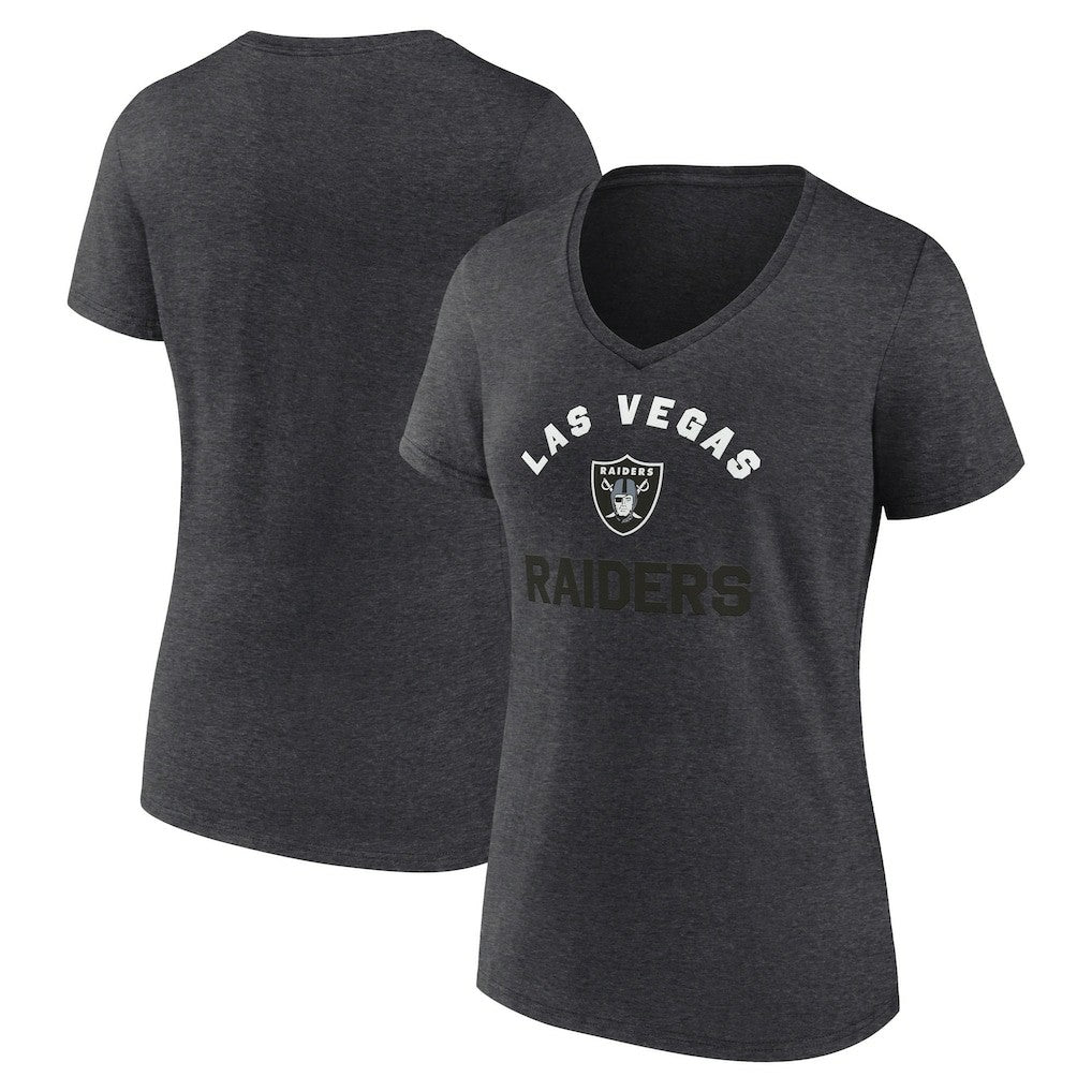 Las Vegas Raiders  Logo Athletic Women's Unrivaled V-Neck T-Shirt