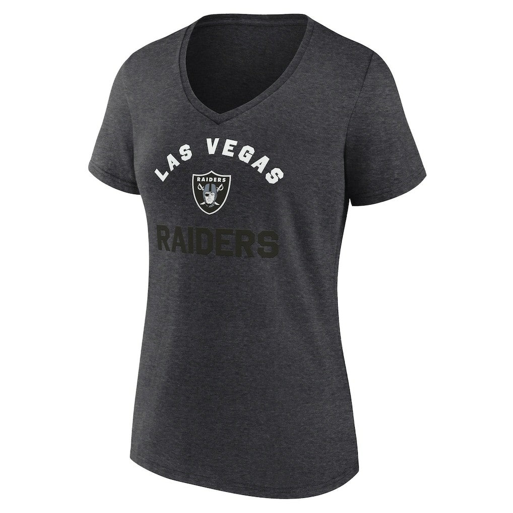 Las Vegas Raiders  Logo Athletic Women's Unrivaled V-Neck T-Shirt