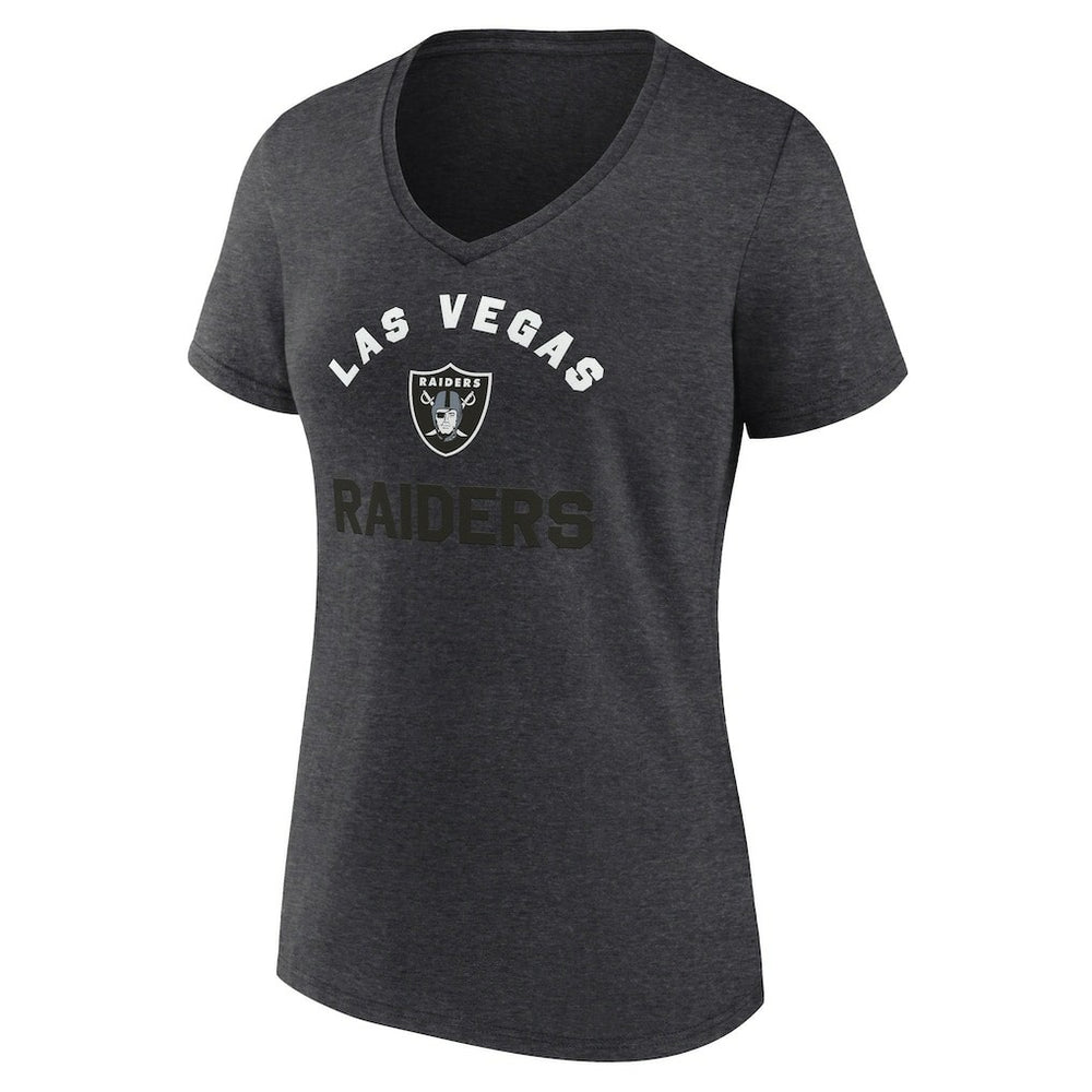 Las Vegas Raiders  Logo Athletic Women's Unrivaled V-Neck T-Shirt