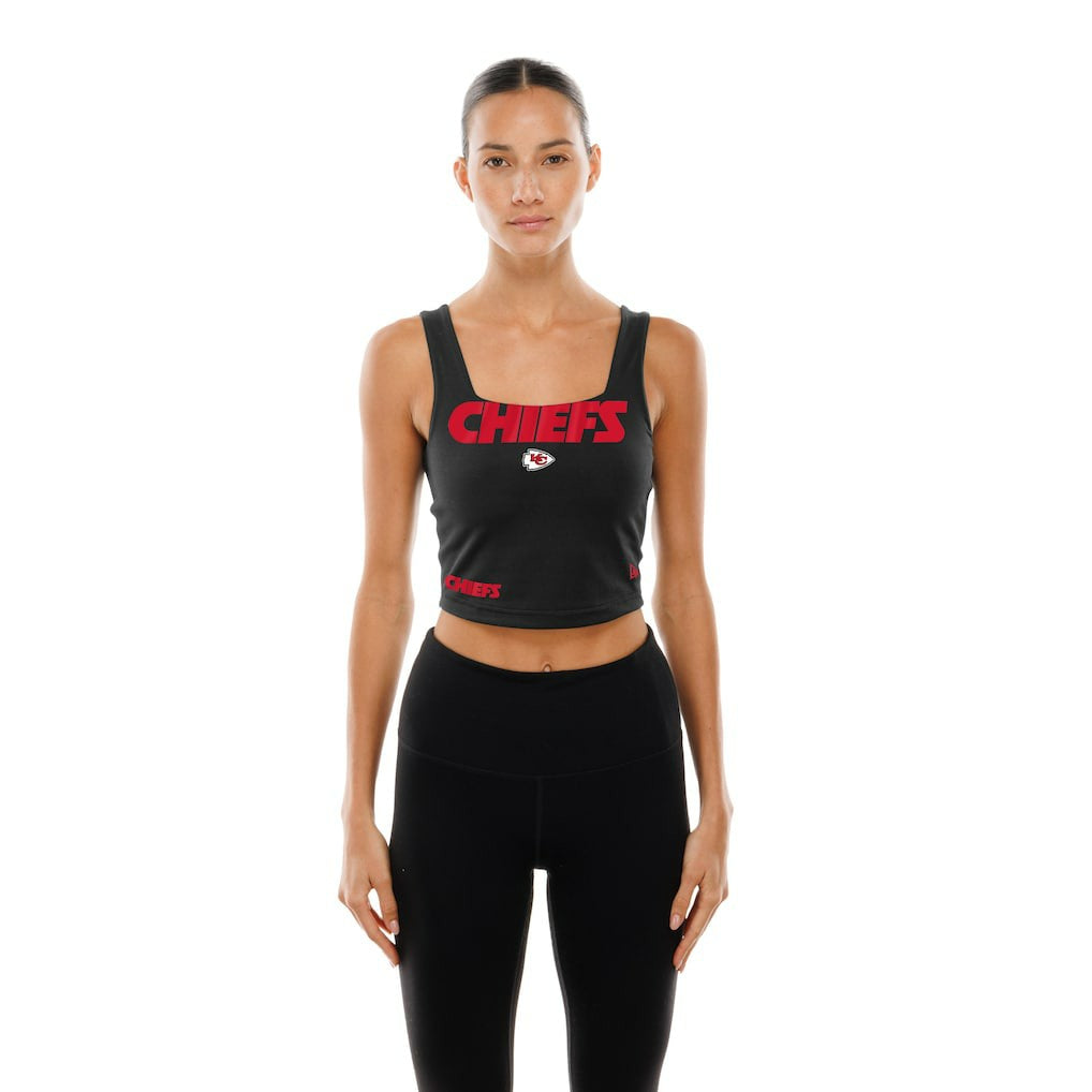 Kansas City Chiefs New Era Women's Reversible Cropped Sport Classics Tank Top