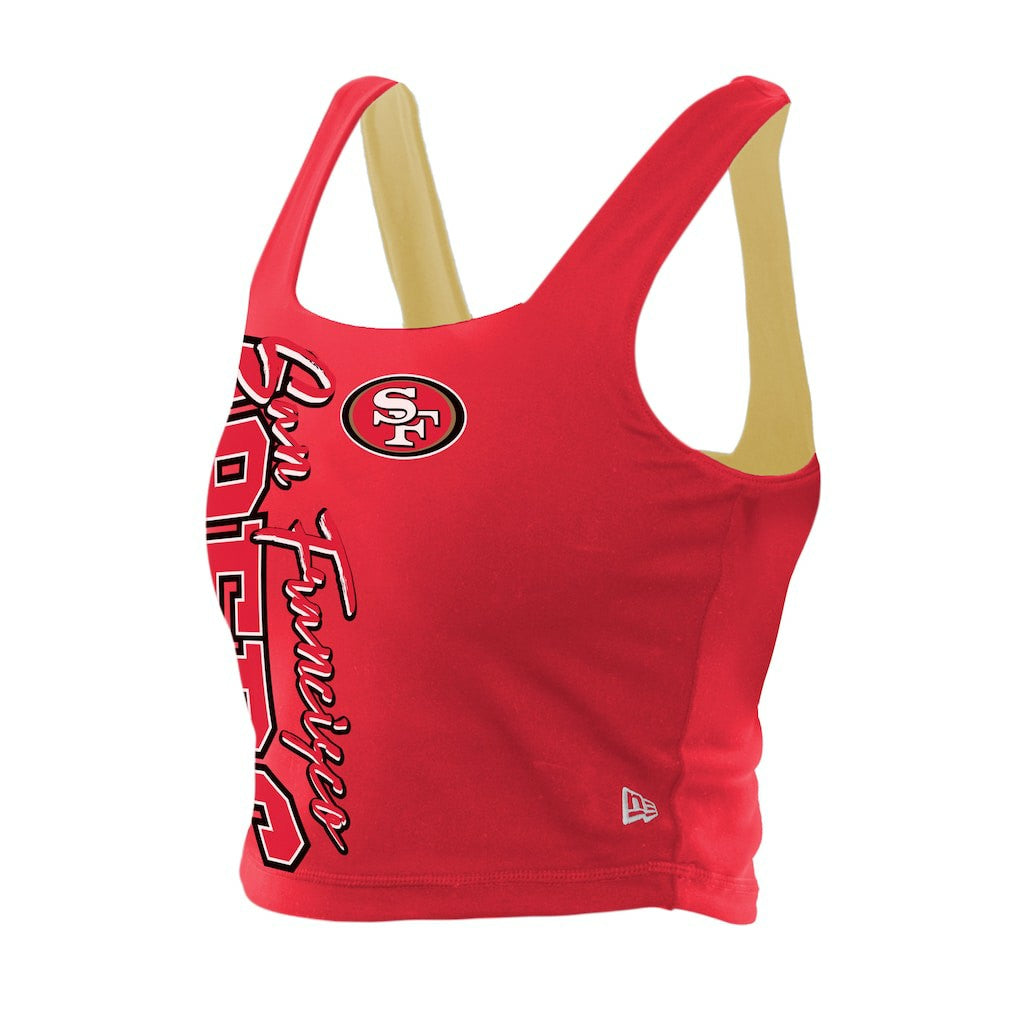 San Francisco 49ers New Era Women's Reversible Cropped Sport Classics Tank Top