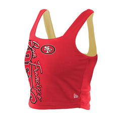 San Francisco 49ers New Era Women's Reversible Cropped Sport Classics Tank Top