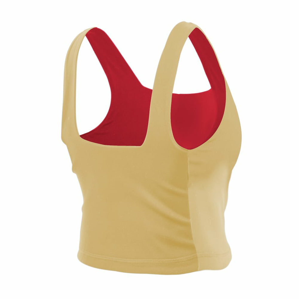 San Francisco 49ers New Era Women's Reversible Cropped Sport Classics Tank Top