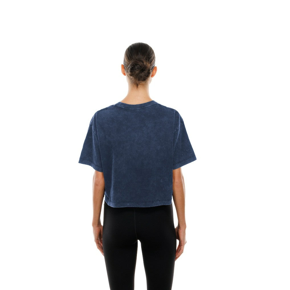 Dallas Cowboys New Era Women's Cropped Boxy Sport Classics Mineral Wash T-Shirt