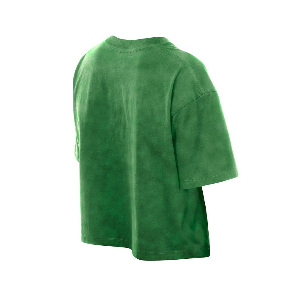 Philadelphia Eagles New Era Women's Cropped Boxy Sport Classics Mineral Wash T-Shirt