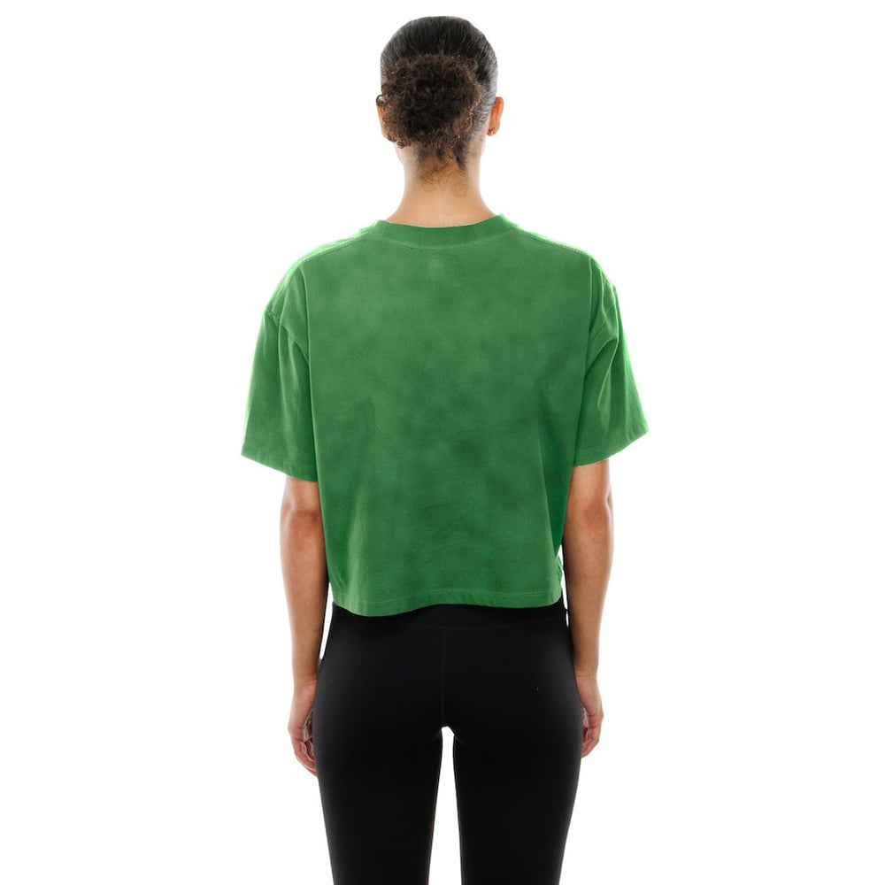 Philadelphia Eagles New Era Women's Cropped Boxy Sport Classics Mineral Wash T-Shirt