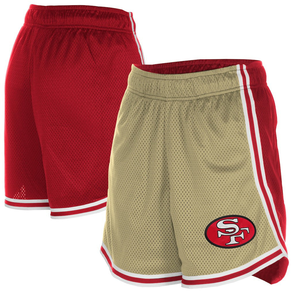 San Francisco 49ers New Era Women's Throwback Sport Classics Mesh Shorts