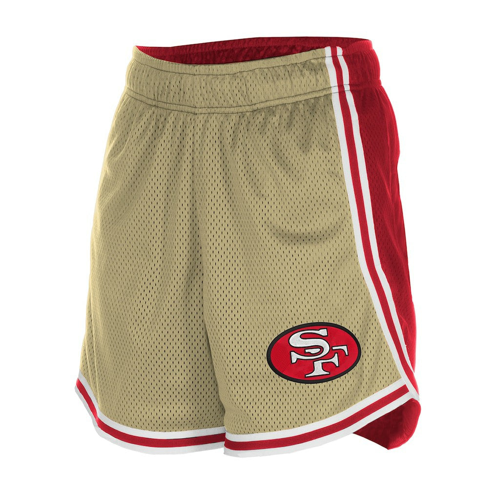 San Francisco 49ers New Era Women's Throwback Sport Classics Mesh Shorts