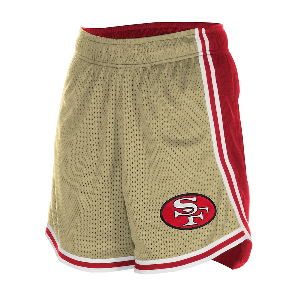 San Francisco 49ers New Era Women's Throwback Sport Classics Mesh Shorts