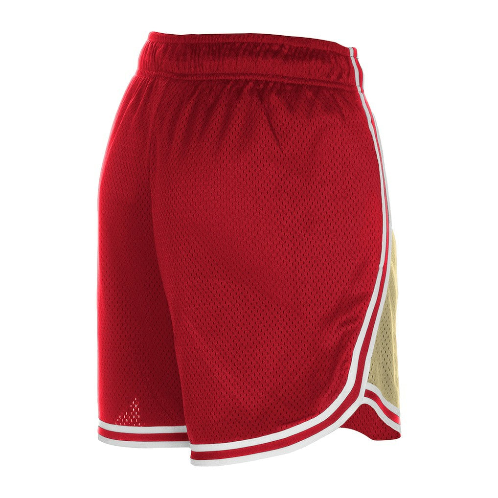 San Francisco 49ers New Era Women's Throwback Sport Classics Mesh Shorts