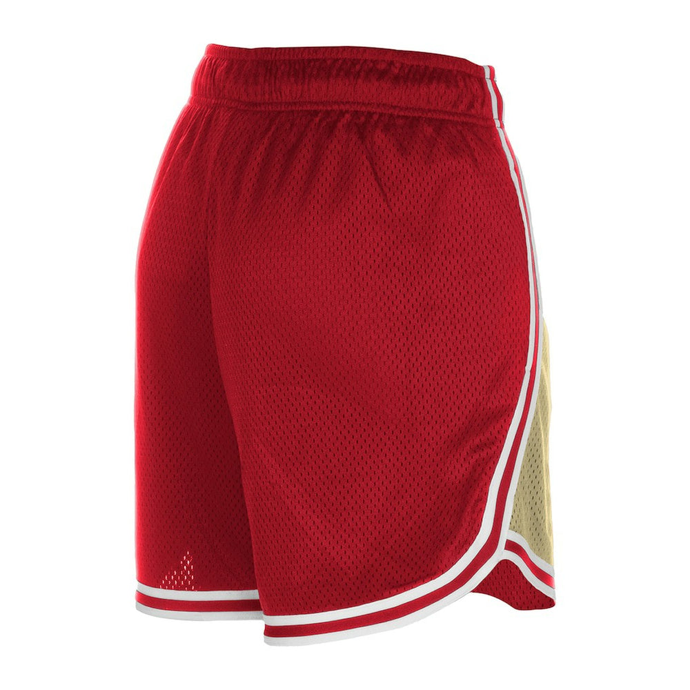San Francisco 49ers New Era Women's Throwback Sport Classics Mesh Shorts