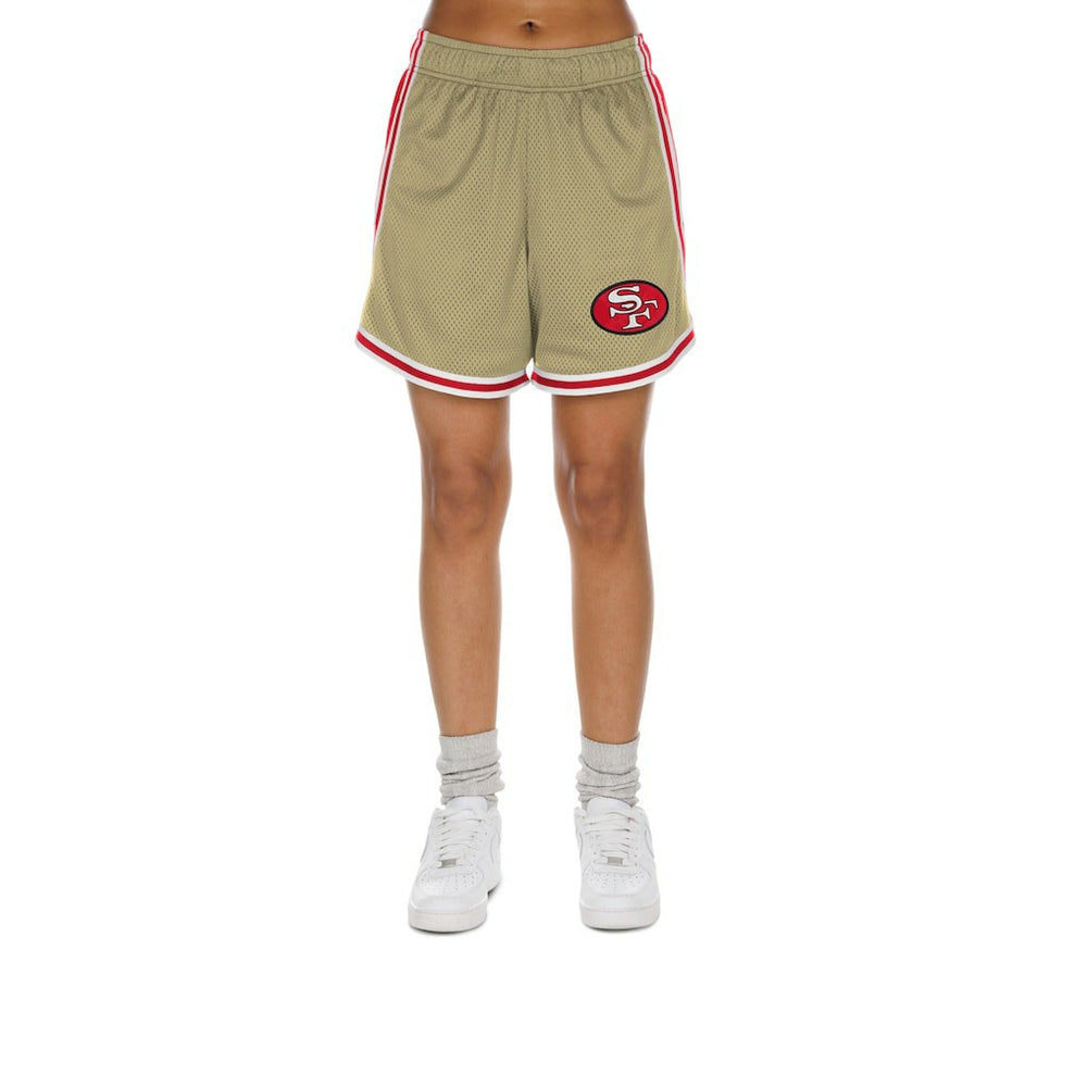 San Francisco 49ers New Era Women's Throwback Sport Classics Mesh Shorts