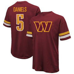 Washington Commanders  Jayden Daniels  Majestic Threads Name & Number Oversize Fit T-Shirt