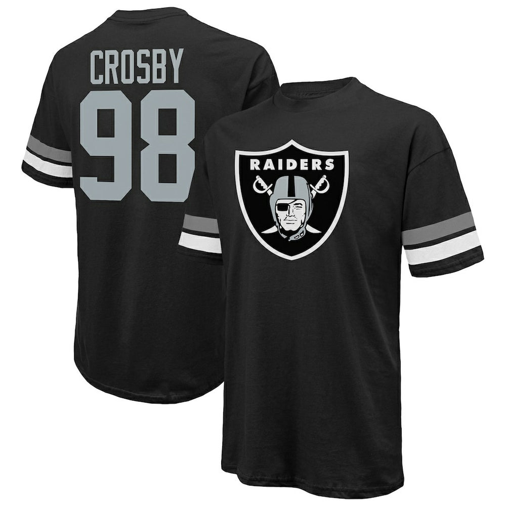 Las Vegas Raiders  Maxx Crosby  Majestic Threads Name & Number Oversize Fit T-Shirt