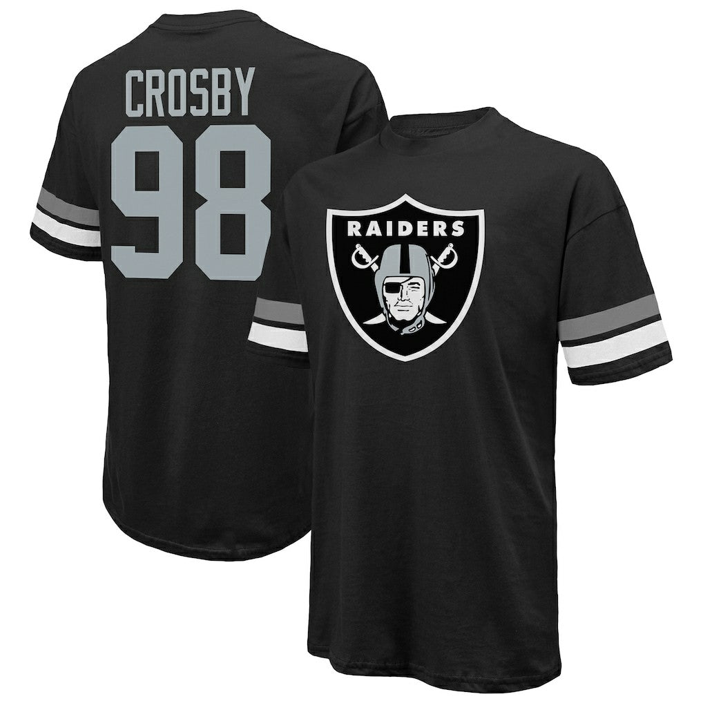 Las Vegas Raiders  Maxx Crosby  Majestic Threads Name & Number Oversize Fit T-Shirt