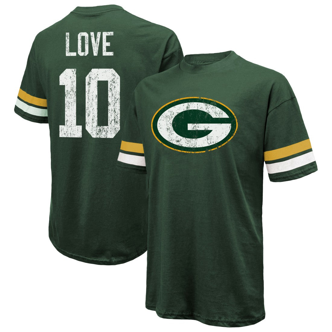 Green Bay Packers  Jordan Love  Majestic Threads Name & Number Oversize Fit T-Shirt