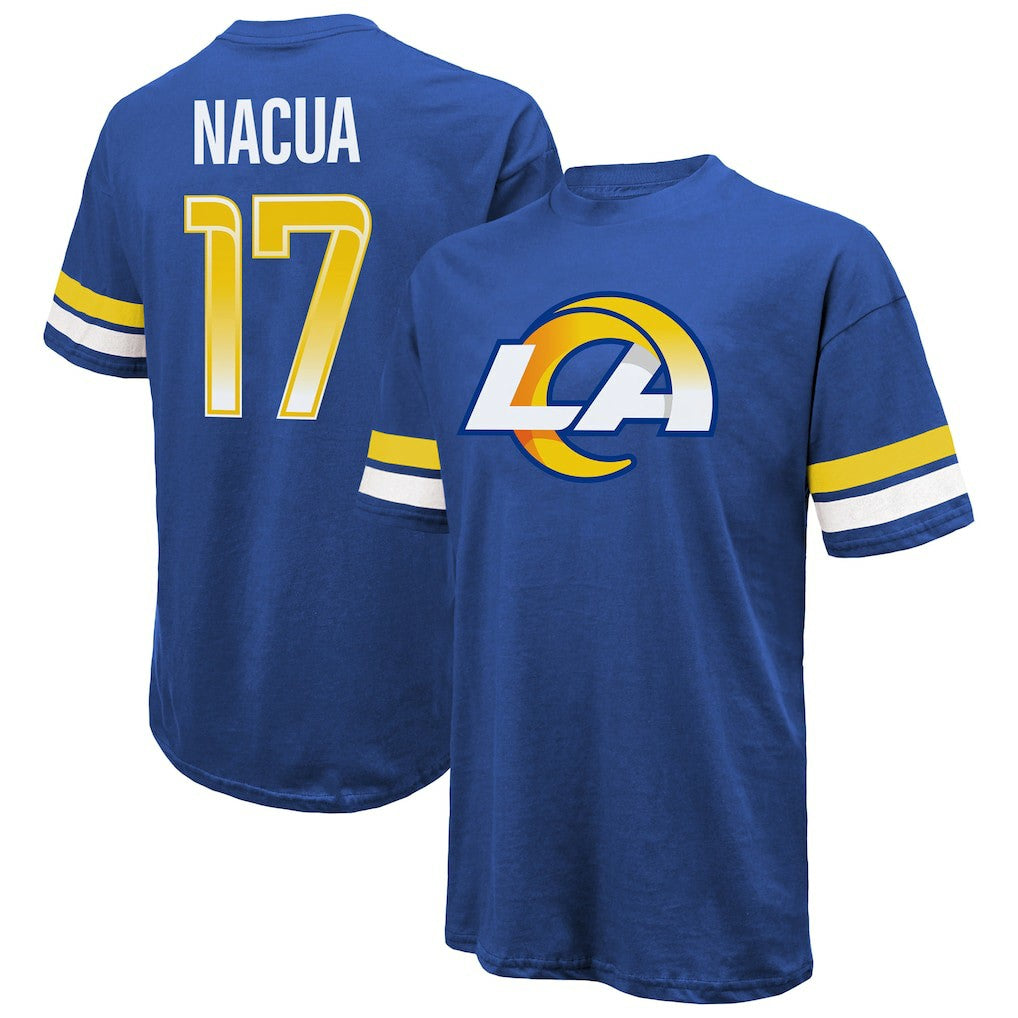 Los Angeles Rams  Puka Nacua  Majestic Threads Name & Number Oversized Fit T-Shirt