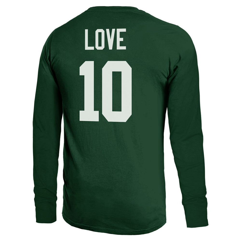 Green Bay Packers  Jordan Love  Majestic Threads Name & Number Long Sleeve T-Shirt