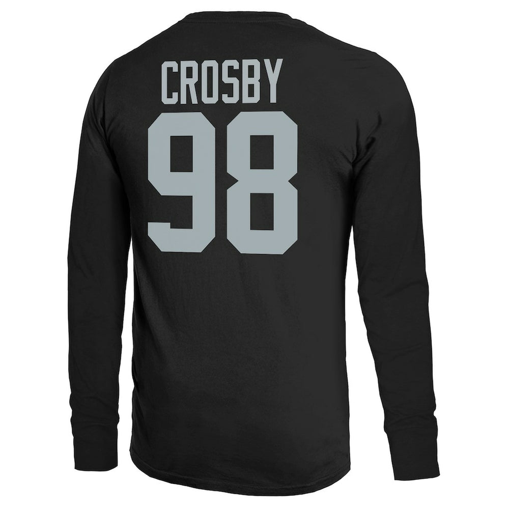 Las Vegas Raiders  Maxx Crosby  Majestic Threads Name & Number Non-Distressed Long Sleeve T-Shirt