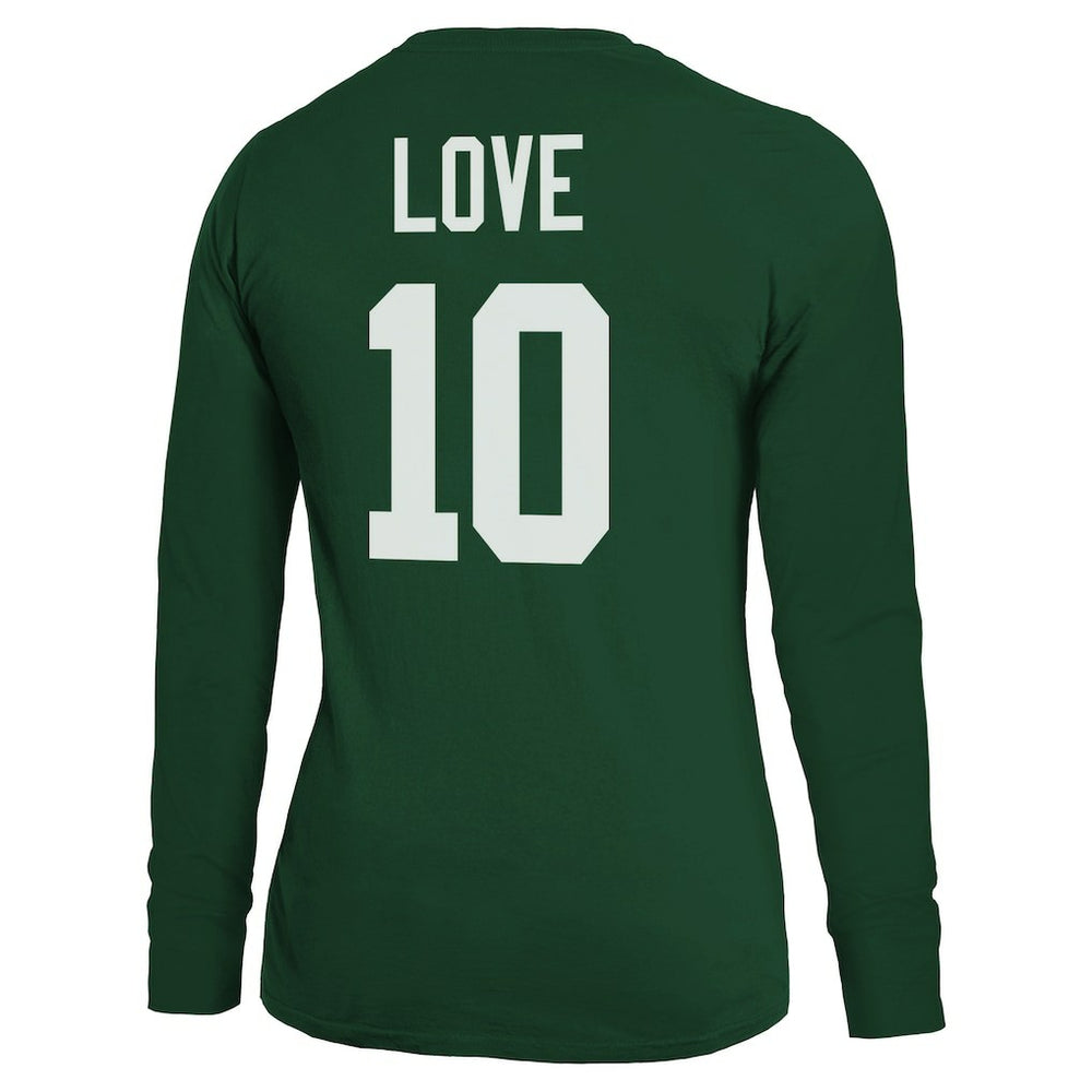 Green Bay Packers  Jordan Love  Majestic Threads Women's Name & Number Long Sleeve T-Shirt