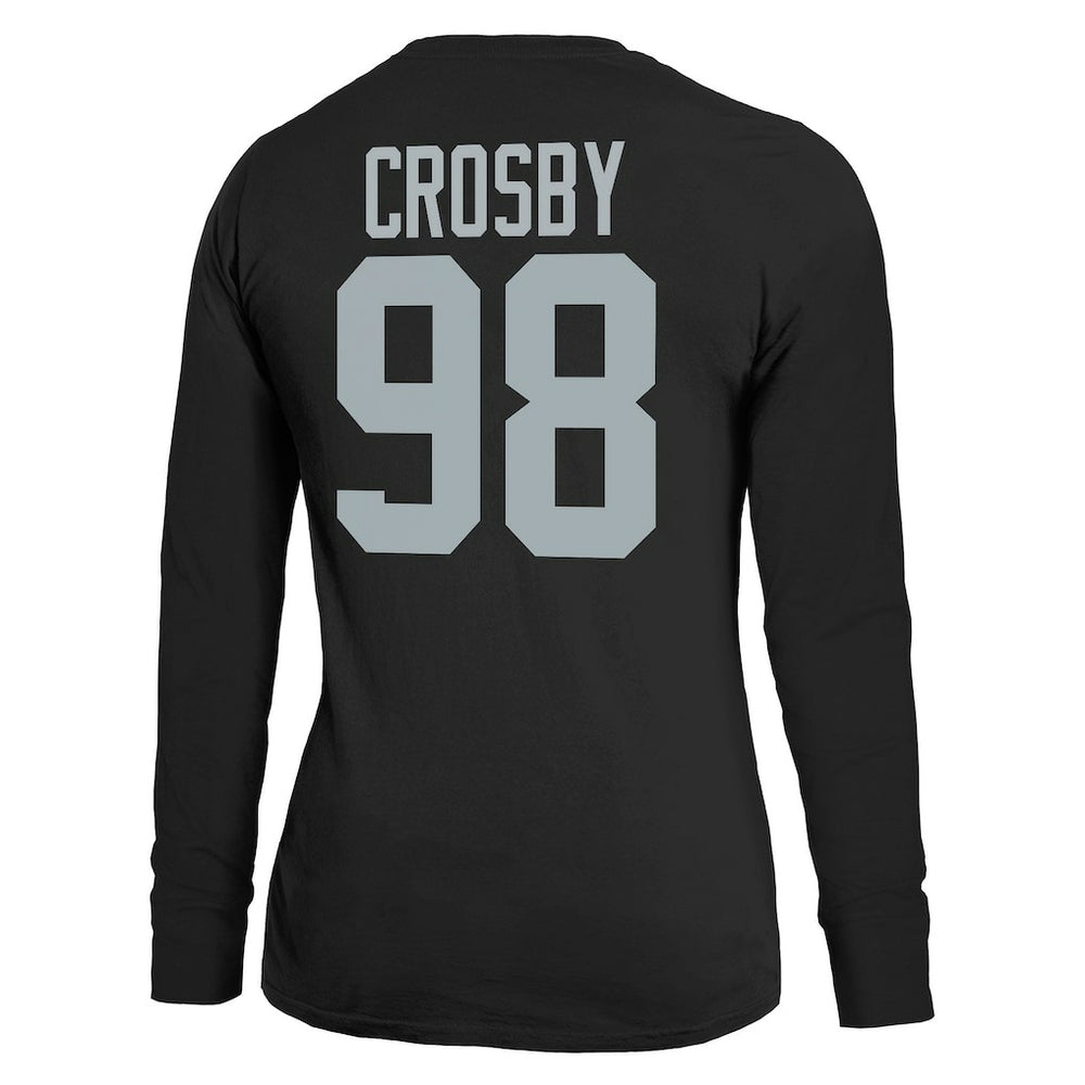 Las Vegas Raiders  Maxx Crosby  Majestic Threads Women's Player Name & Number Long Sleeve T-Shirt