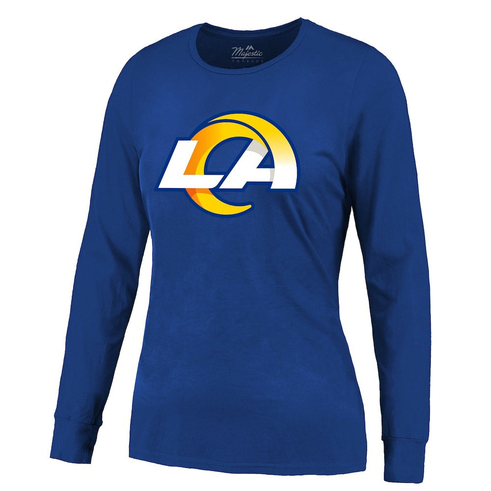 Los Angeles Rams  Puka Nacua  Majestic Threads Women's Player Name & Number Long Sleeve T-Shirt