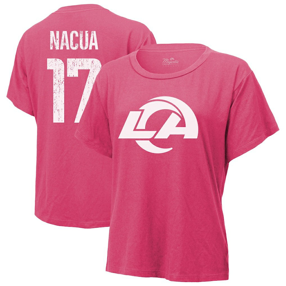Los Angeles Rams  Puka Nacua  Majestic Threads Women's Name & Number T-Shirt