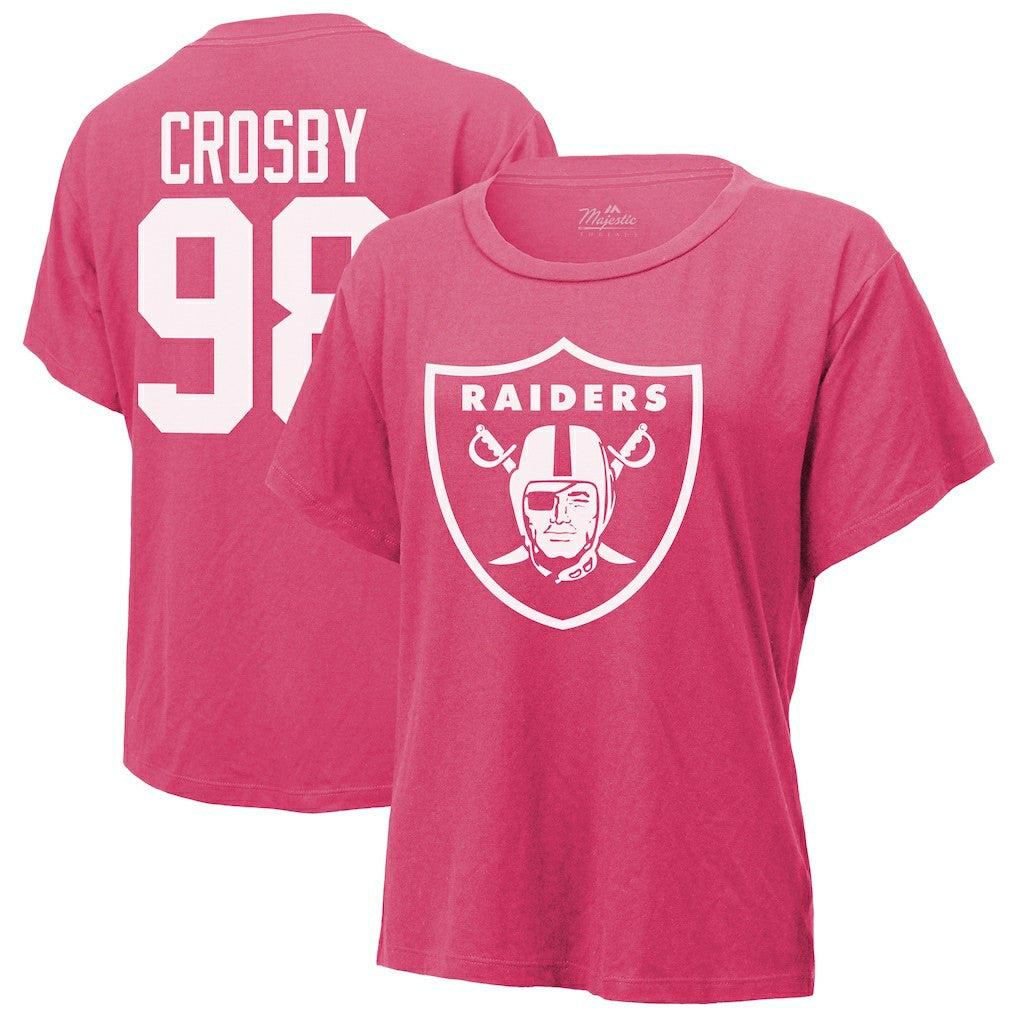 Las Vegas Raiders  Maxx Crosby  Majestic Threads Women's Name & Number T-Shirt